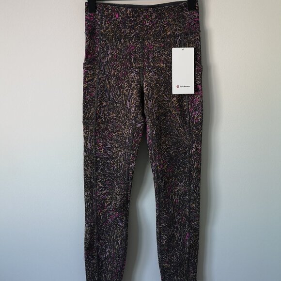 NWT LULULEMON TPGY Multicolor Invigorate High Rise Tight 25" Pants 8 - Picture 1 of 9